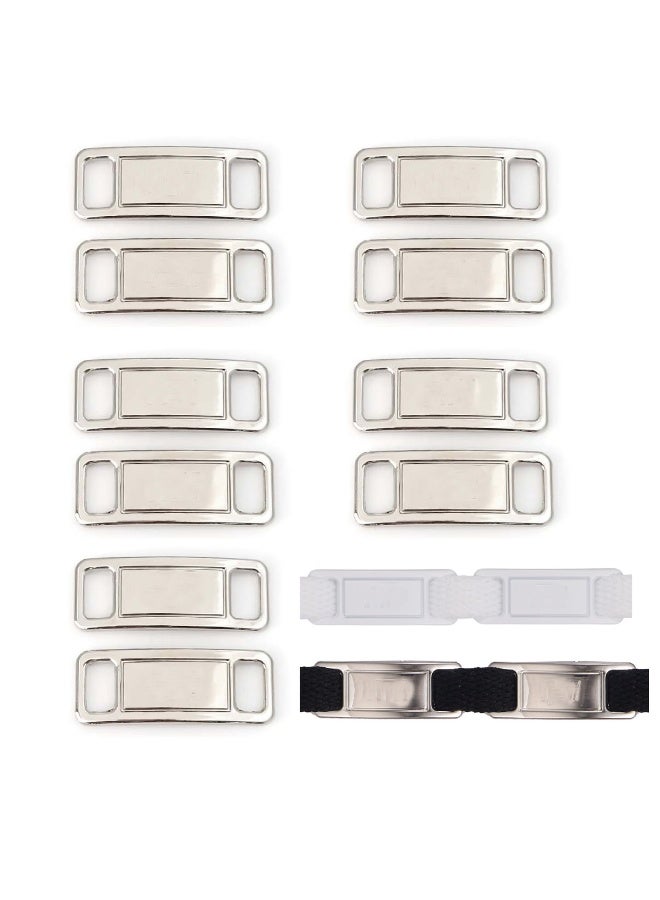 موردلي 10 قطع من أربطة الأحذية المعدنية، أبازيم، أحذية رياضية للأطفال والكبار، إكسسوارات تزيين أربطة الأحذية "اصنعها بنفسك" - Image 1